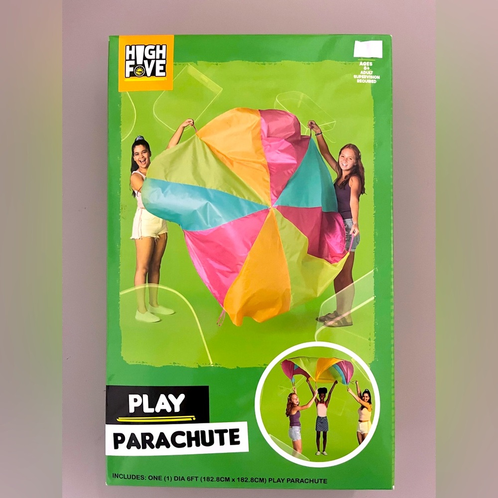 High Five Colorful Play Parachute - 6 feet diameter